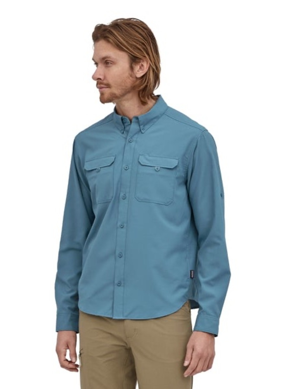 Men's Patagonia Long-Sleeve Hiking Guided Sun Shirt. Size Small. UPF 50+